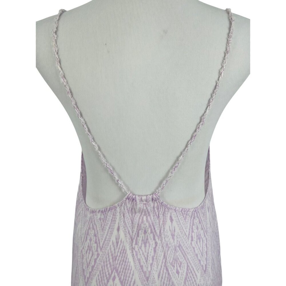 Free People Lilac Flowy Asymmetrical Midi Slip Dress | Balletcore Boho Coquette - Picture 9 of 16